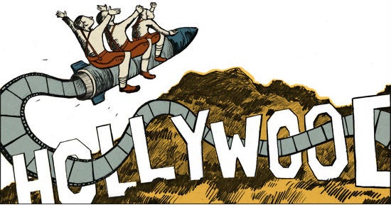 Die drei Moviepilot-Inhaber wollen das US-Filmgeschäft kräftig durcheinander wirbeln (Illustration: Hannah Brückner)