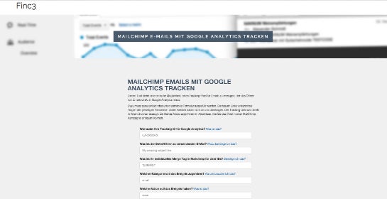 Der MailChimp Google Analytics URL Builder erzeugt die URL.