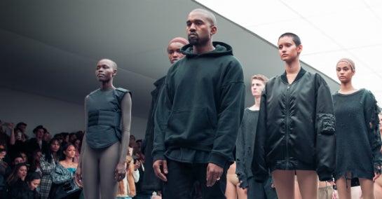 Kanye stellt seinen Adidas-Schuh Yeezy in New York vor.
