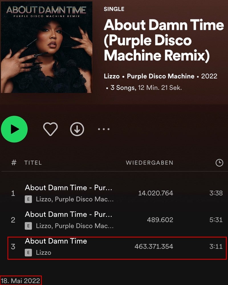 Ein Monat nach Veröffentlichung von "About Damn Time" erscheinen zwei Remixe des Songs inklusive der Originalversion