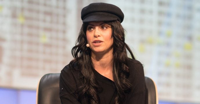 Sophia Amoruso on stage at OMR18