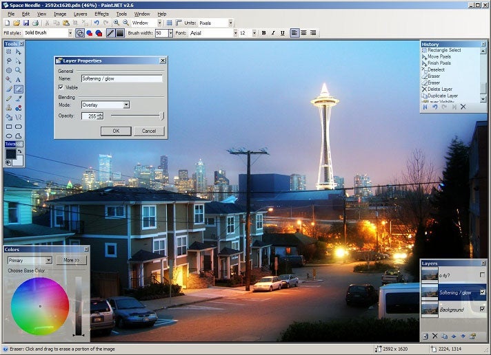 User interface screenshot of the image editing software Paint.NET