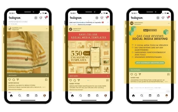 Instagram image ads examples